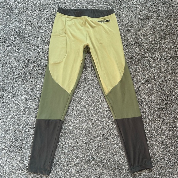 flag nor fail Pants - Flag Nor Fail Two-Tone Green and Gray Leggings
